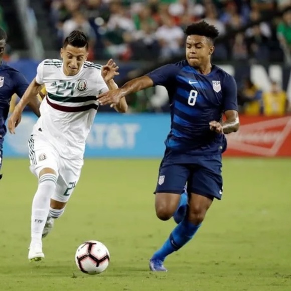 Men's Nike Navy/Blue USMNT 2018 Away Weston McKennie Jersey